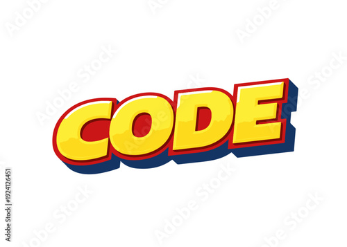 Code 3D text vector
Vector 3D text on a white background