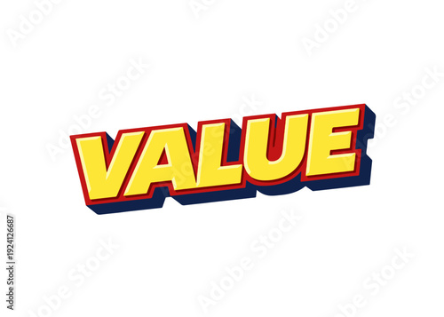 Value 3D text vector
Vector 3D text on a white background