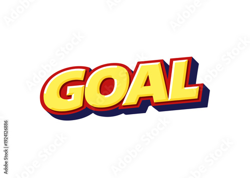 Goal 3D text vector
Vector 3D text on a white background