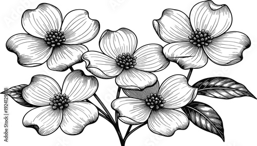 Black silhouette of evergreen pine trees in a row, coniferous forest landscape nature scene, cad drawing flat vector illustration on white background, design