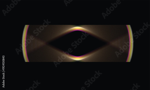 Mesmerizing light effect a blurred diamond shaped beam on black background