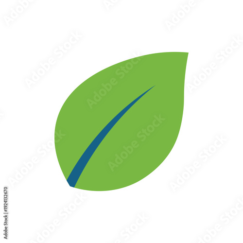 Smart Farming Agriculture Drone Icon.Modern agricultural drone icon with green leaf, flat design illustration of smart farming technology, agrotech, and eco-friendly automation isolated on white bg