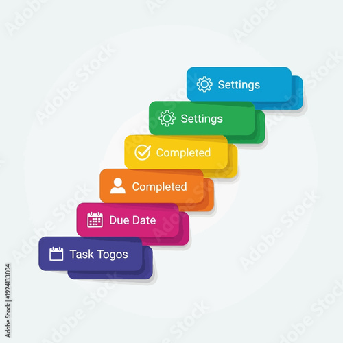 Task Management Buttons with Icons and Labels.