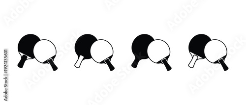 Modern table tennis racket vector symbol collection