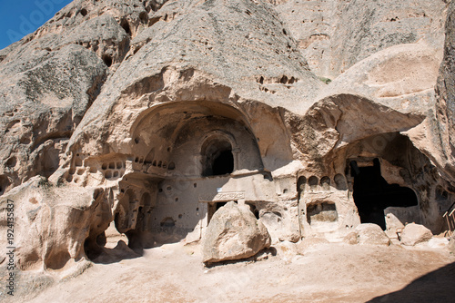 Wallpaper Mural Architectural detail showing ancient ruins of Byzantine Christian home dwelling cut from rock mountain with niche in wall at Ihlara Valley Cappadocia Turkey Torontodigital.ca