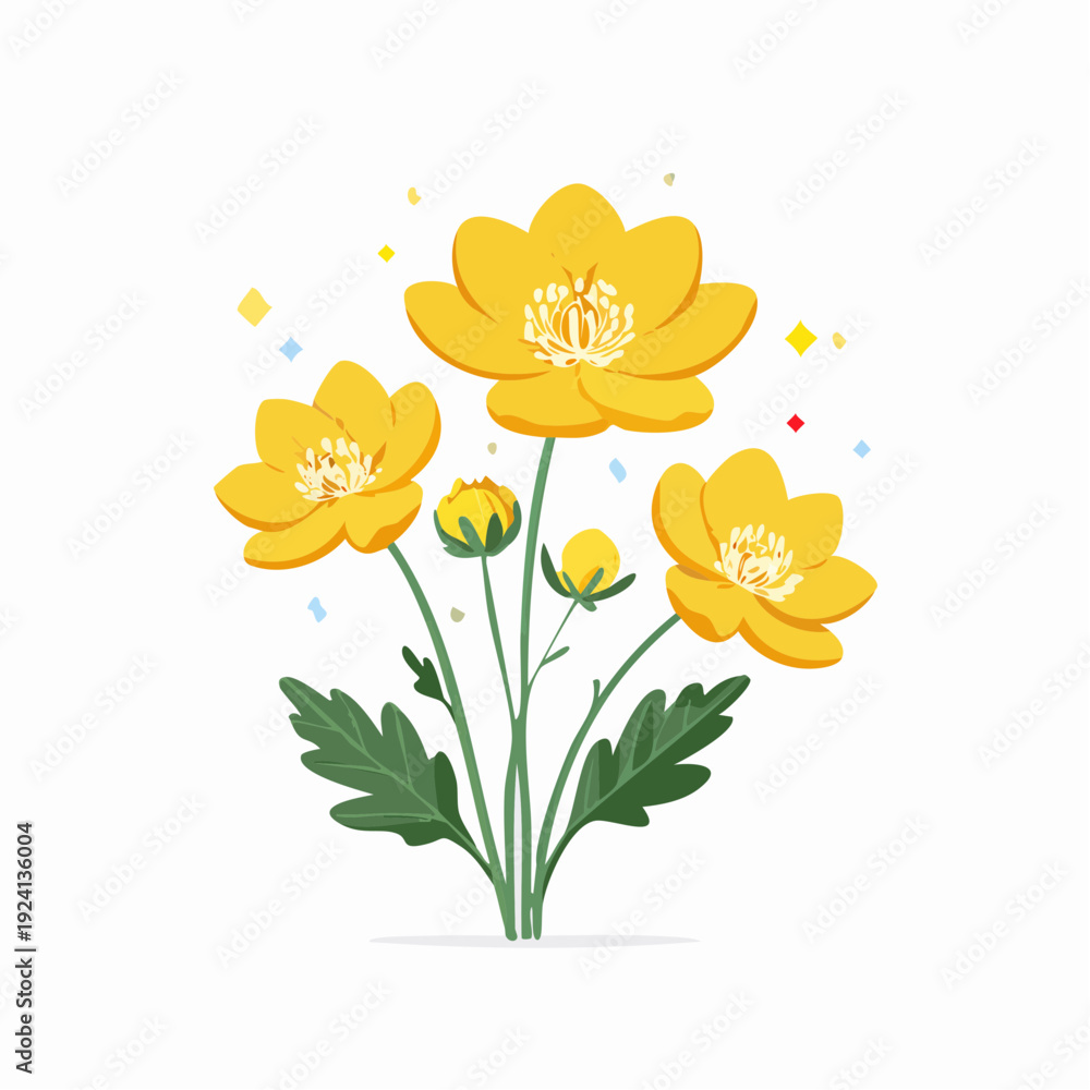 Fototapeta premium bouquet of yellow flowers