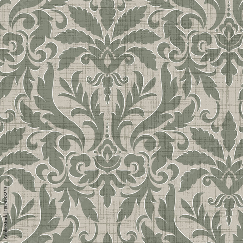 Damask modern seamless pattern element. Vintage classical old fashioned damask ornament, seamless texture for wallpapers, textile.