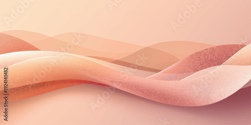 Abstract pink and white wavy background with soft silky texture design