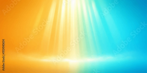 Abstract colorful blue background with soft light rays and wave texture design
