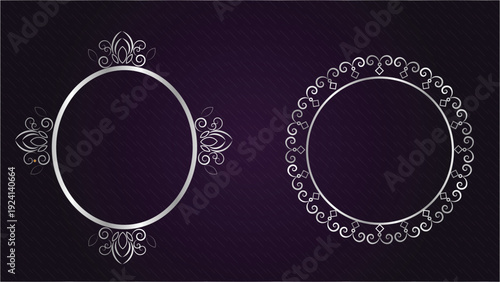 vintage frame with floral ornament