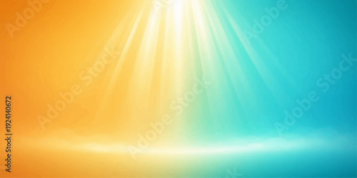 Abstract colorful rainbow background with bright sun rays and glowing light design