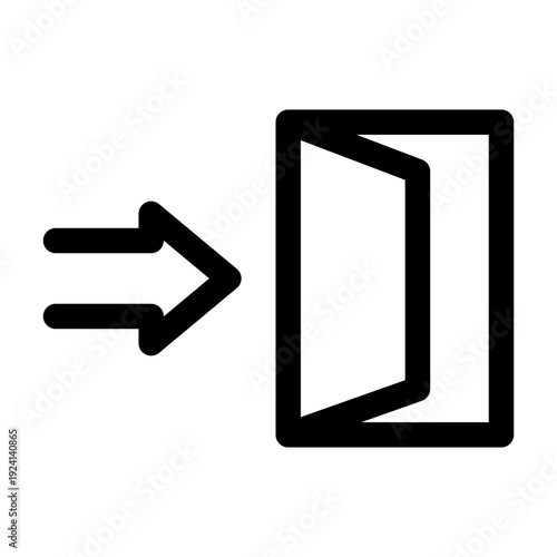 Modern enter icon set featuring login access and doorway navigation symbols for interface design apps and web systems