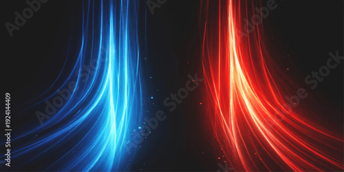 Abstract red background vector illustration featuring dynamic fire waves and fractal light patterns for a futuristic motion art wallpaper design