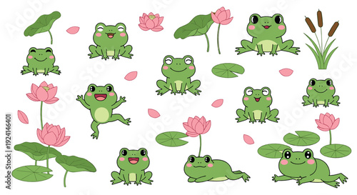 Scandinavian style flowers set flat vector collection of cute folk floral illustrations