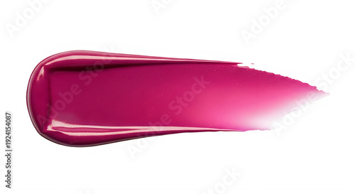 A swatch of pink lip gloss on a white background isolated on transparent background