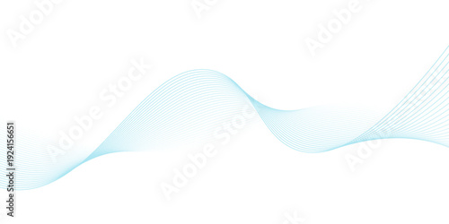 Abstract wave element for design. Digital frequency track equalizer. Stylized line art background. Vector illustration. Wave with lines created using blend tool.