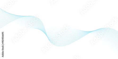 Abstract wave element for design. Digital frequency track equalizer. Stylized line art background. Vector illustration. Wave with lines created using blend tool.