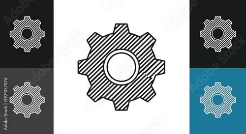 Detailed Illustration of a Single Cogwheel Gear Mechanism.