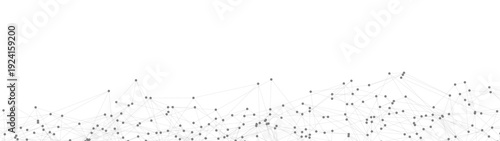 Abstract technology background with dots connected by lines forming a minimalist mesh and plexus shape. Futuristic digital network design for data, science, innovation, and modern web projects.