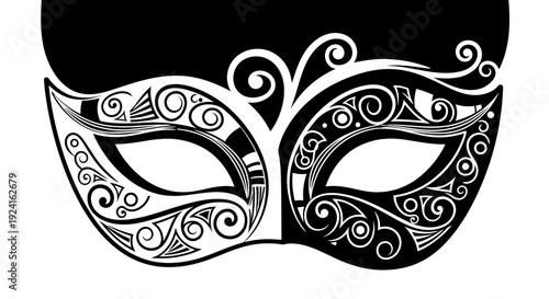 Ornate Venetian Style Masquerade Ball Mask.