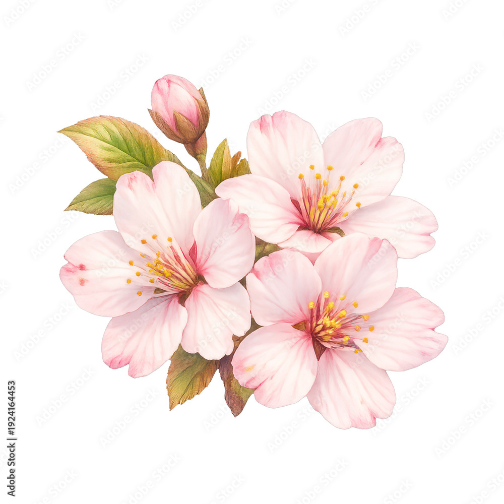 Fototapeta premium PNG Delicate cherry blossoms in bloom.