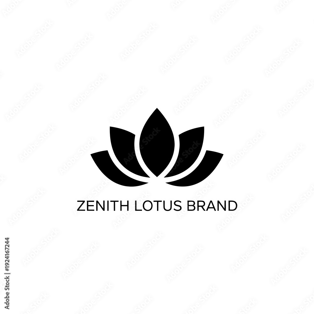 Obraz premium Zenith Lotus Brand Holistic Wellness Logo
