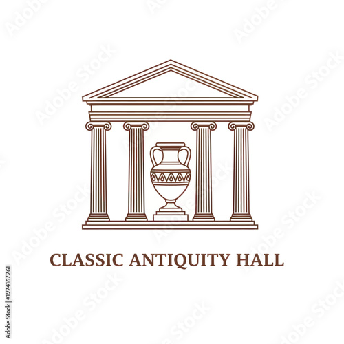 Classic Antiquity Hall Ancient Architecture Logo