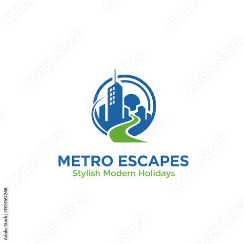 Metro Escapes Modern City Travel and Holiday Logo