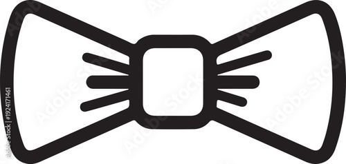 Bow Tie Icon Vector Illustration. Gentleman Fashion Accessory Symbol