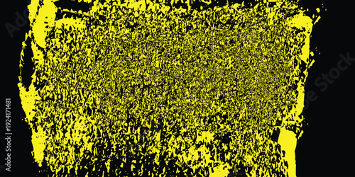 Distorted yellow and black pixelated image