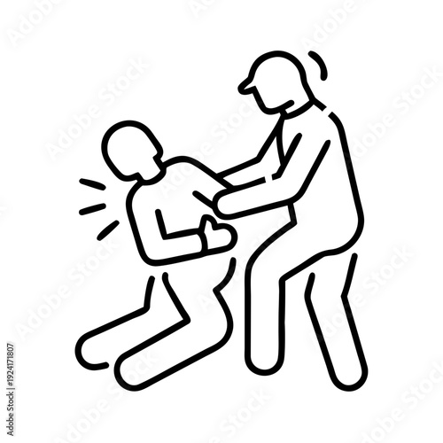 First Aid choke, heimlich maneuver
