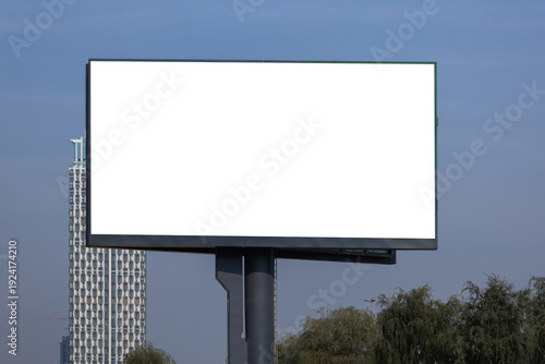 Large billboards for outdoor advertising and information boards along the roads and on the streets of the city. Background for design and advertising.