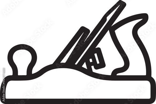 Hand Plane Icon for Woodworking, Carpentry & Craft Design