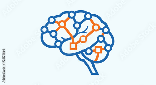 Human brain illustration showing neural connections and activity in a scientific diagram