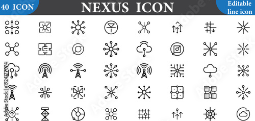 Photography A collection of nexus icons in editable line