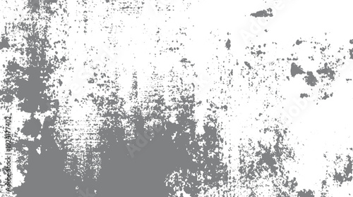 Abstract textured background with irregular gray splotches and speckles on white