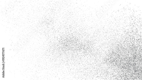 White background with scattered grey speckles and dots creating a textured gradient effect