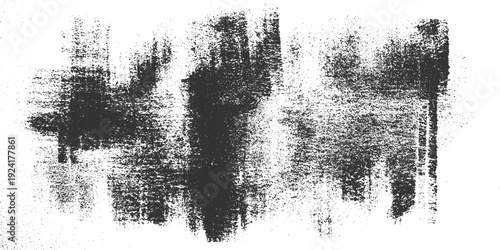 Dark gray textured brush strokes on white background abstract pattern black charcoal