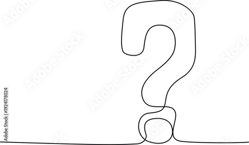 A large question mark with a small smiley face at its base Vector