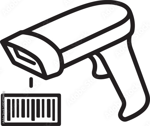 Barcode Scanner Icon Vector Illustration | Retail Product Scan Symbol