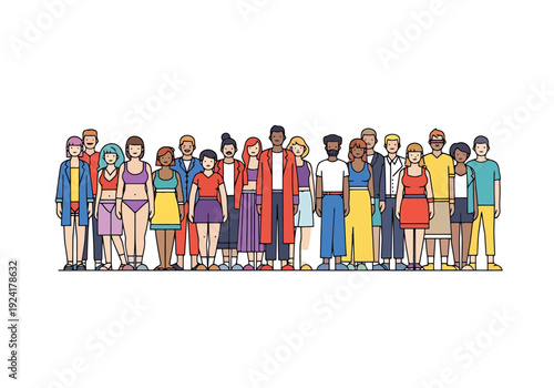 Diverse Crowd Diverse People Group Standing Together Communication Unity Crowd People Diversity Unity Togetherness Many People Crowd Diverse Group