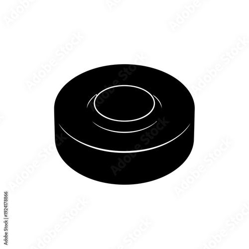 Round Whetstone Sharpening Puck Silhouette for Axe Maintenance - Tool Care Concept