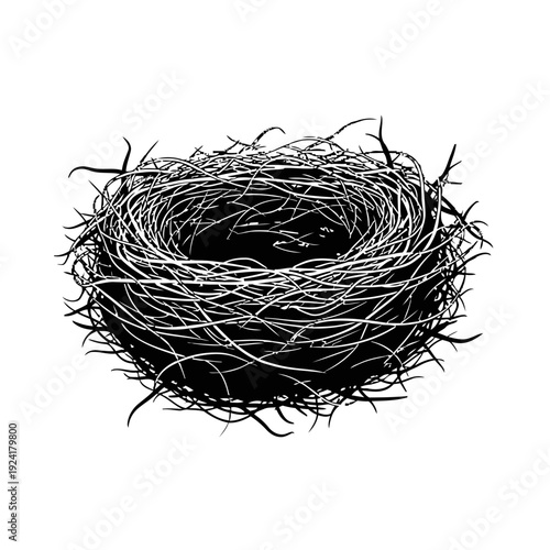 Bird Nest Shape Tinder Nest Silhouette for Fire Starting - Wilderness Survival Concept