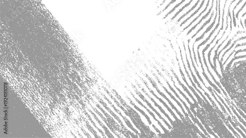 Abstract grey fingerprint texture with white negative space