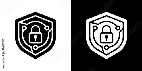 Cybersecurity Icon Set Vector Collection Isolated In Black And White
