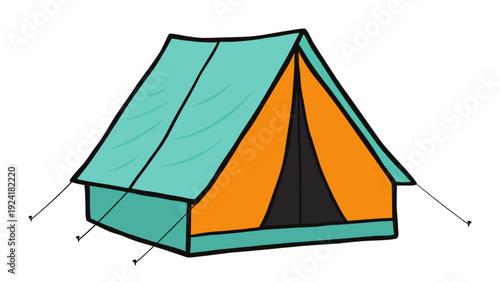 Hand drawn female leader and business team doodle icon, leadership and human resources vector illustration isolated on white background