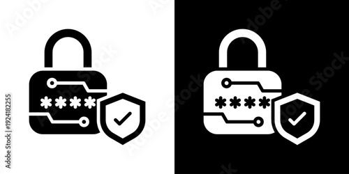 Security Token Icon Set Vector Collection Isolated In Black And White