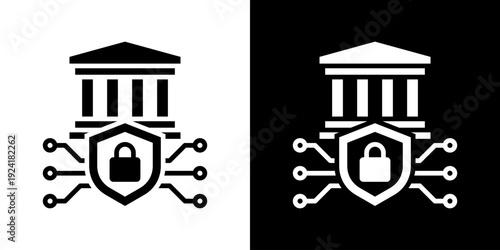Security Policy Icon Set Vector Collection Isolated In Black And White