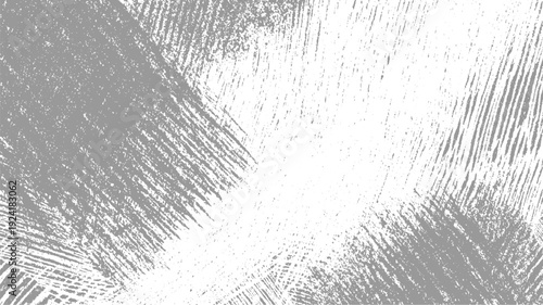 Gray and white textured background with diagonal brush strokes and speckles abstract