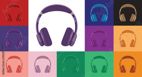 Vibrant headphones in multiple colors for music and tech enthusiasts